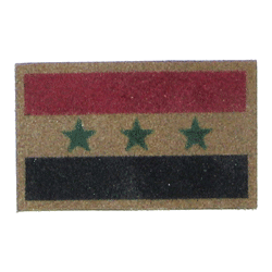 Iraq Leather Flag - Military Patches and Pins