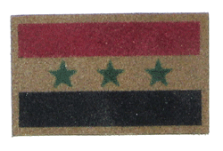 Iraq Leather Flag - Military Patches and Pins