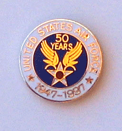 USAF 50 Yrs. Pin - 1 clutch - Military Patches and Pins