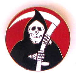 Grim Reaper Badge w/2 clutches - Military Patches and Pins