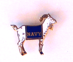 USN Goat Pin w/1 clutch - Military Patches and Pins