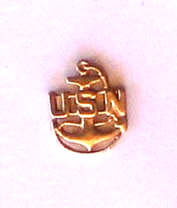 USN Warrant Officer Lapel Pin w/1 clutch - Military Patches and Pins