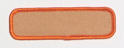 Name Strip Tan w/Orange Border - Military Patches and Pins