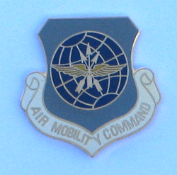 Air Mobility Command 1 1/2" Badge w/2 clutches - Military Patches and Pins