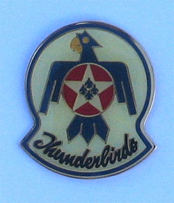 Thunderbirds Pin 1 1/4" w/2 clutches - Military Patches and Pins