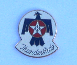 Thunderbirds Pin 1&quot; w/ 1 clutch - Military Patches and Pins