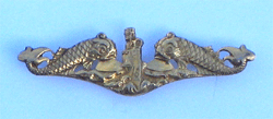 Sub-Dolphin Gold Tone Pin w/pin backing - Military Patches and Pins