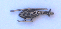 Notar Pewter Heli w/1 clutch - Military Patches and Pins