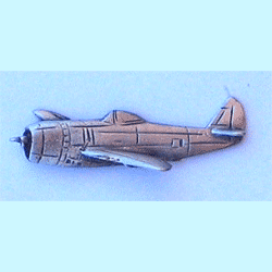 P-47 Pewter Airplane w/1 clutch - Military Patches and Pins