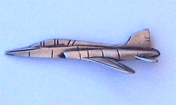 T-38 Pewter Airplane w/1 clutch - Military Patches and Pins