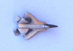 YF-22 Pewter Pin w/Tie Tack Backing - Military Patches and Pins