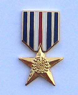 Silver Star Mini Medal w/1 clutch - Military Patches and Pins