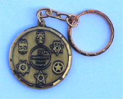 20th Anniv. Police Games Key Chain - Military Patches and Pins