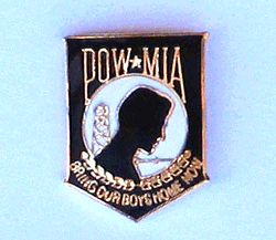 POW-MIA Pin w/1 clutch - Military Patches and Pins