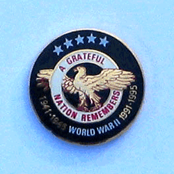 A Grateful Nation WWII Pin w/1 clutch - Military Patches and Pins