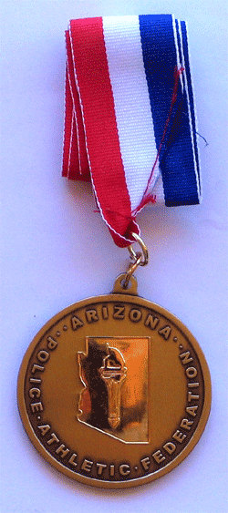 AZ Police Games Gold w/Gold Torch - Military Patches and Pins