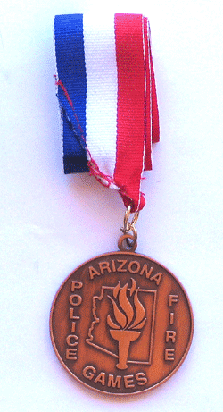 AZ Police Games 2&quot; Copper w/Ribbon - Military Patches and Pins