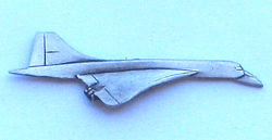 Concorde Pewter Plane w/1 clutch - Military Patches and Pins