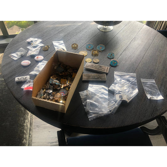 Warehouse Sample Sale Pins
